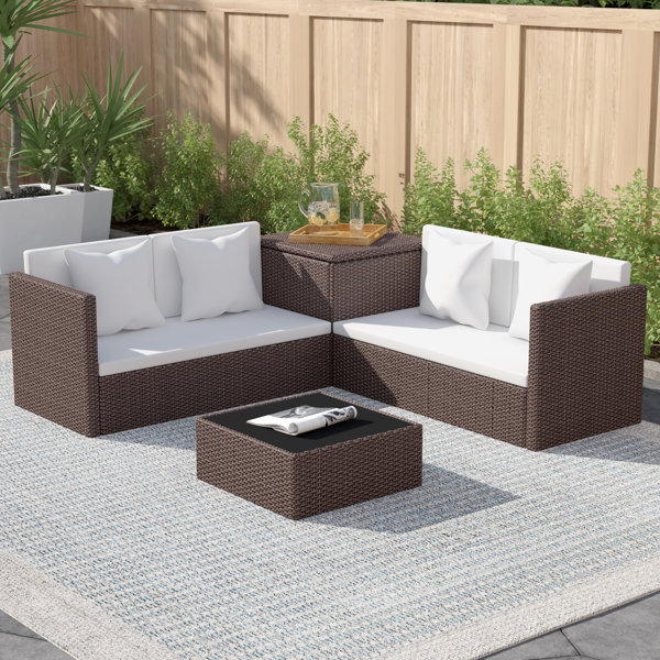 Garten Living Sitzer Lounge Set Everlyse Aus Polyrattan Mit Polster